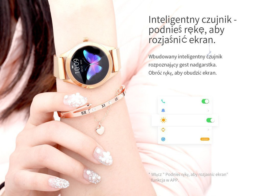 WOMEN'S SMARTWATCH G. Rossi SW017-5 r.gold/white (sg011e)