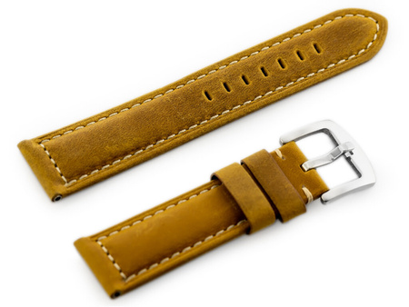 W29 leather watch strap - light brown 22mm