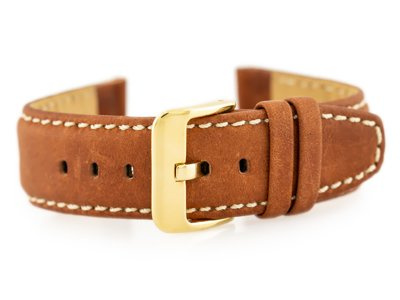 BISSET BS-150 leather watch strap - 22/18mm