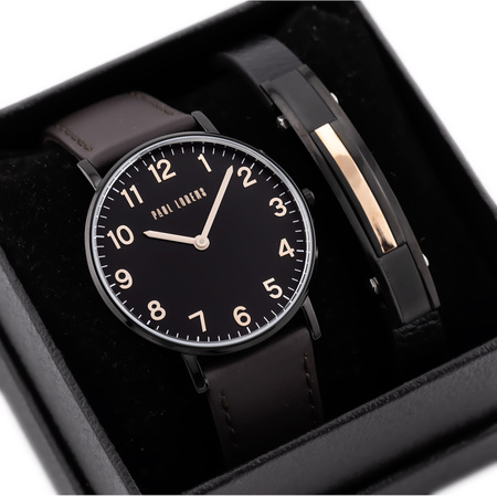 PAUL LORENS MEN'S PRESENT SET - Watch + Bracelet (zg370g)