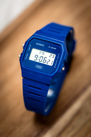ZEGAREK MĘSKI CASIO F-91WB-2A1DF + BOX