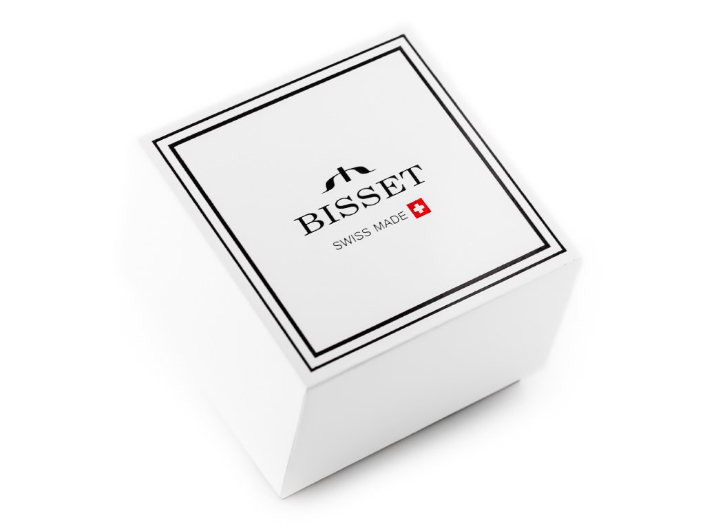 ZEGAREK MĘSKI BISSET BSDF383 (zb094a) - SZAFIROWE SZKŁO