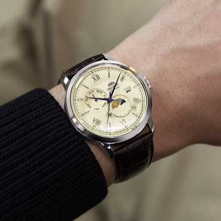 Orient Classic Sun & Moon Men's Watch RA-AK0803Y10B + BOX