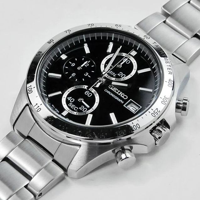 MEN'S WATCH SEIKO CHRONOGRAPH CASUAL QUARTZ SBTR005 + BOX