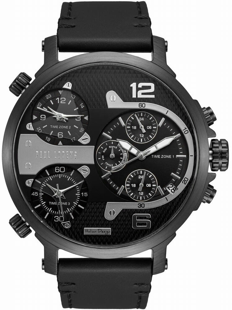 PÁNSKE HODINKY PAUL LORENS - PL11706A2-1A5 (zg369c) + KRABIČKA