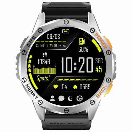 SMARTWATCH MĘSKI GRAVITY GT24-4 - LATARKA, DODATKOWY PASEK  (sg033d)