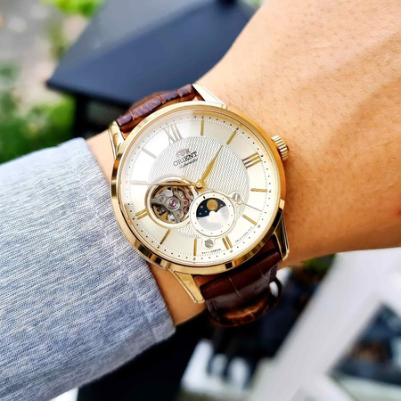 Zegarek Męski Orient Classic Sun & Moon  RA-AS0010S10B + BOX