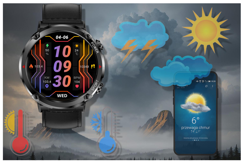 SMARTWATCH MĘSKI GRAVITY GT21-3 - BLUETOOTH CALL, DODATKOWY PASEK (sg025c)