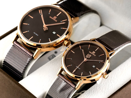 KOMPLET PREZENTOWY 2 ZEGARKÓW (MĘSKI I DAMSKI) NAVIFORCE - NF3008G+L (zn113e)