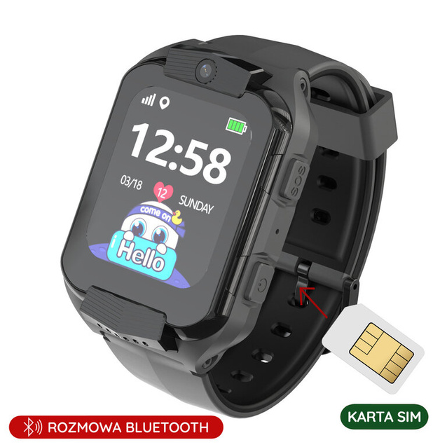 SMARTWATCH DZIECIĘCY PACIFIC 32-1 KIDS - black (sy028a)