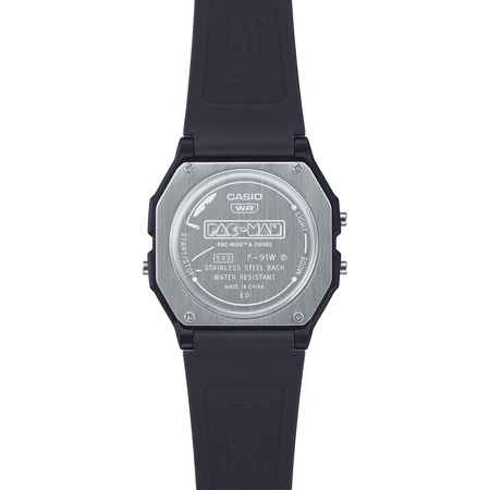 CASIO MEN'S WATCH F-91WPC-1ADR (zd086b) - PAC-MAN + BOX