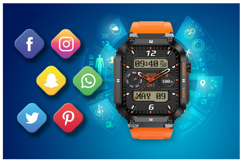 GRAVITY GT6-3 MEN'S SMARTWATCH - CALL EXECUTION, SNOW MONITOR (sg020c)