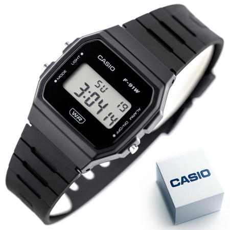 CASIO MEN'S WATCH F-91WB-1ADF + BOX