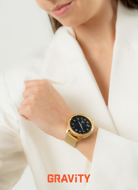 SMARTWATCH DAMSKI GRAVITY GT5-4 - DODATKOWY PASEK (sg043d)