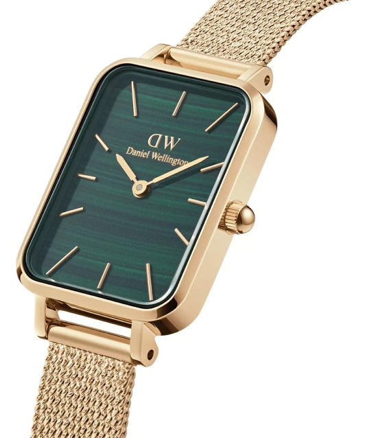 ZEGAREK DAMSKI DANIEL WELLINGTON Quadro Pressed Evergold Emerald 20mm DW00100561+ BOX (zw505m) 