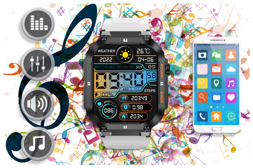 GRAVITY GT6-8 MEN'S SMARTWATCH - CALL MAKING, SNOW MONITOR (sg020h)