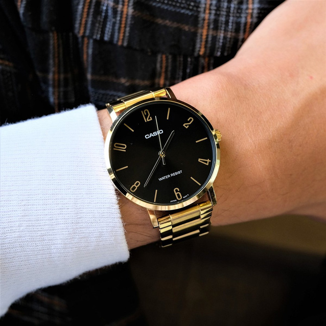 Casio Men's Watch MTP-VT01G-1B2 (zd215c) + BOX