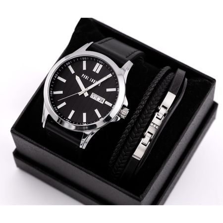 PAUL LORENS MEN'S PRESENT SET - Watch + Bracelet (zg374f)