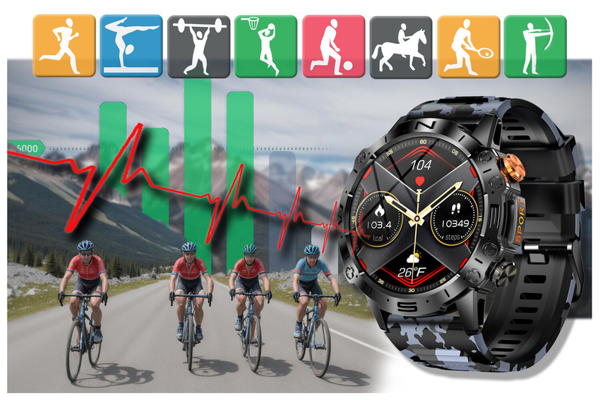 GRAVITY GT20-5 MEN'S SMARTWATCH - AMOLED, ADDITIONAL BELT (sg024e)