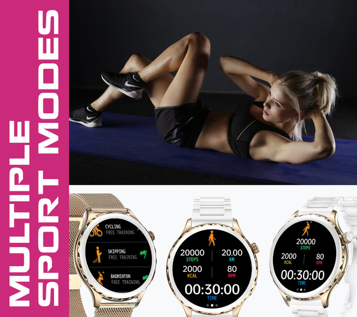 WOMEN'S SMARTWATCH Rubicon RNCF02 - CONNECTIONS EXECUTIVE, ADDITIONAL BELT (sr048b)
