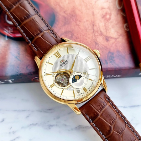 Zegarek Męski Orient Classic Sun & Moon  RA-AS0010S10B + BOX