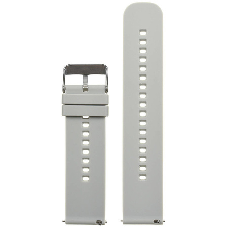 U27 rubber watch strap - light gray/silver - 20mm