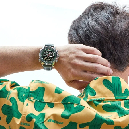 NAVIFORCE MEN'S WATCH NF9208 S/GN/GN - CHRONOGRAPH + BOX