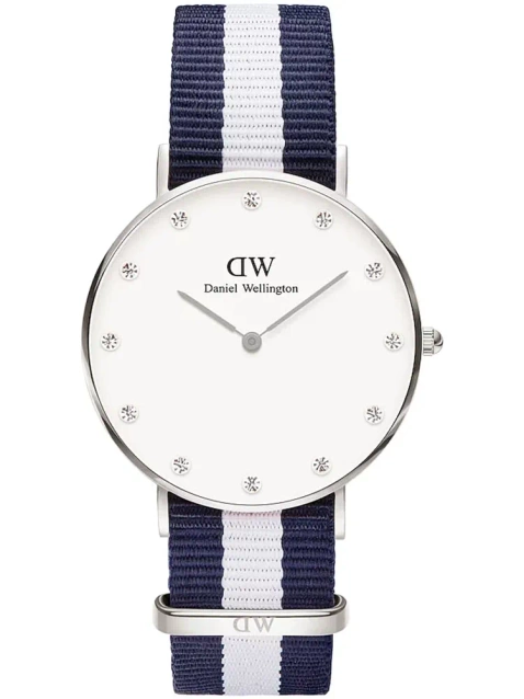 DANIEL WELLINGTON Glasgow Silver Ladies' Watch DW00100082 + BOX