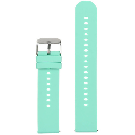 U27 rubber watch strap - mint/silver - 22mm