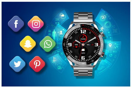 GRAVITY GT4-3 MEN'S SMARTWATCH - MAKING CALLS, STEPWATCH (sg023c)