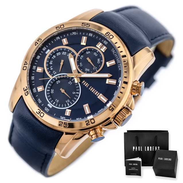 ZEGAREK MĘSKI PAUL LORENS -  PL9753A8-6F3 (zg364f) + BOX