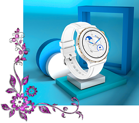 SMARTWATCH FOR WOMEN Rubicon RNCE92 - CONNECTIONS, CERAMIC (sr038c)