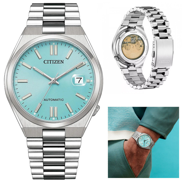 CITIZEN Tsuyosa Men's Watch Turquoise Blue NJ0151-88M - AUTOMATIC SAPHIR