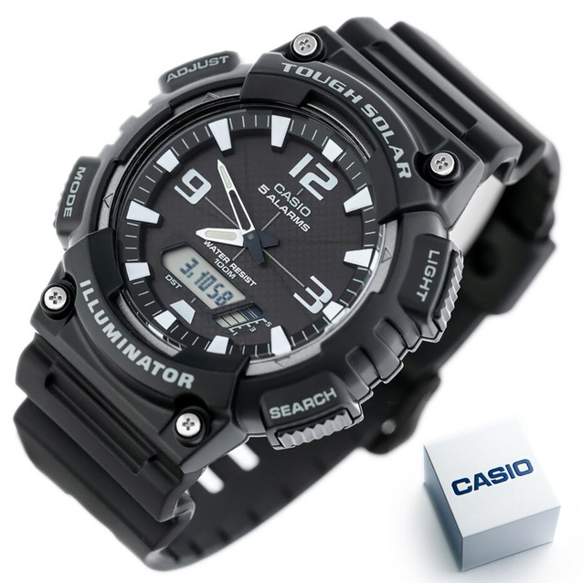 CASIO MEN'S WATCH AQ-S810W-1AV (zd044h) - SOLAR POWERED + BOX