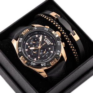 PAUL LORENS MEN'S PRESENT SET - Watch + Bracelet (zg375f)