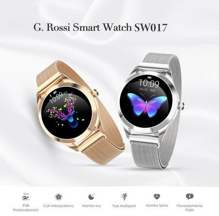WOMEN'S SMARTWATCH G. Rossi SW017-5 r.gold/white (sg011e)