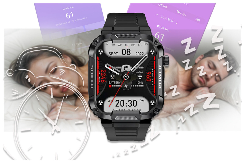 SMARTWATCH MĘSKI Rubicon RNCF07 - WYKONYWANIE POŁĄCZEŃ - BLUETOOTH CALL (sr052a)