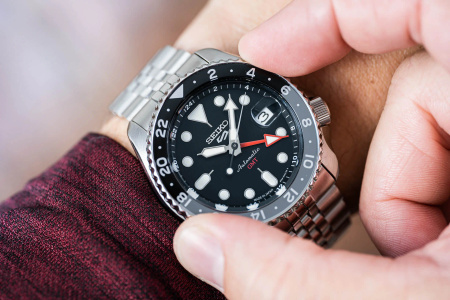 MEN'S WATCH SEIKO 5 SPORTS SSK001K1 GMT AUTOMAT WR100 + BOX