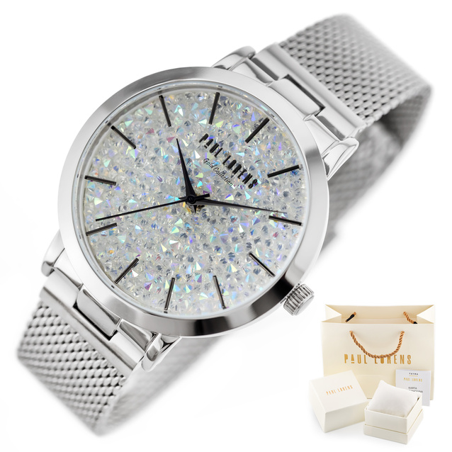 PAUL LORENS WOMEN'S WATCH - 473B2-3C1-2 - STAINLESS STEEL (zg517a) + BOX
