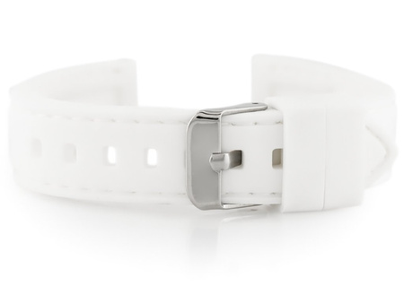 U20 rubber watch strap - white 20mm