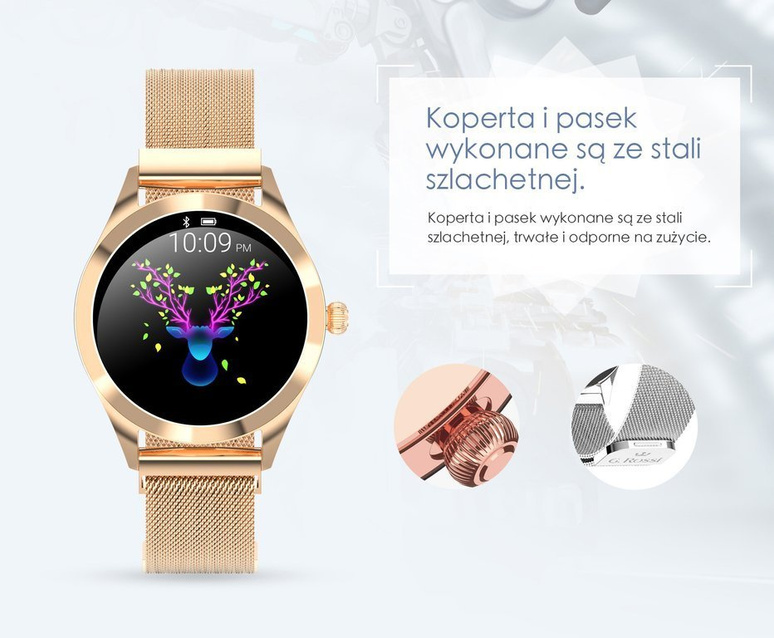 WOMEN'S SMARTWATCH G. Rossi SW017-5 r.gold/white (sg011e)