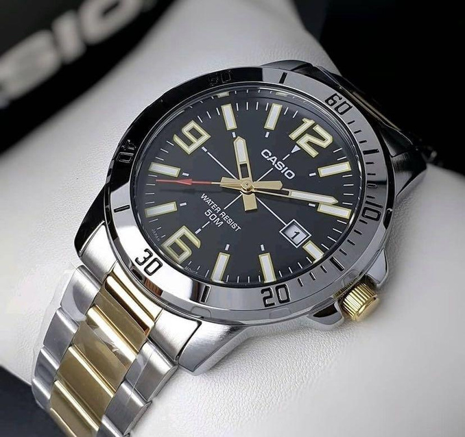 CASIO MEN'S WATCH MTP-VD01SG-1B + BOX