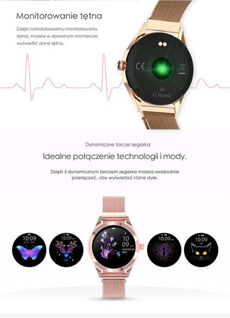 WOMEN'S SMARTWATCH G. Rossi SW017-5 r.gold/white (sg011e)