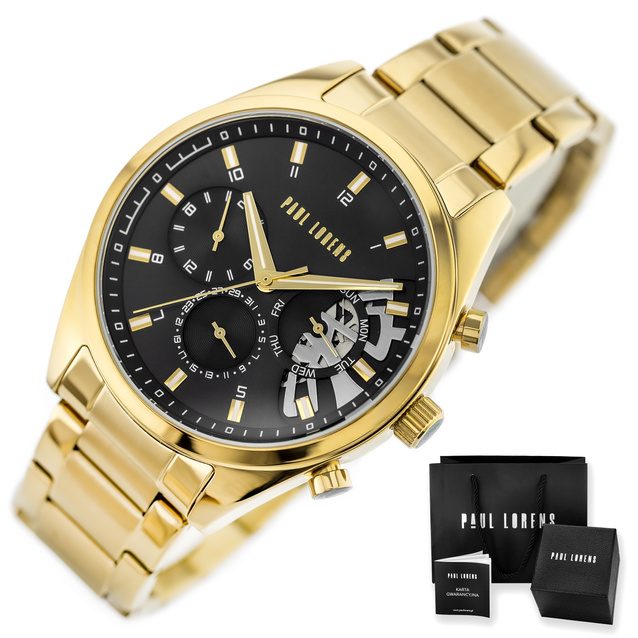 PAUL LORENS MALE WATCH - PL20003B-1D1 (zg387b) + BOX