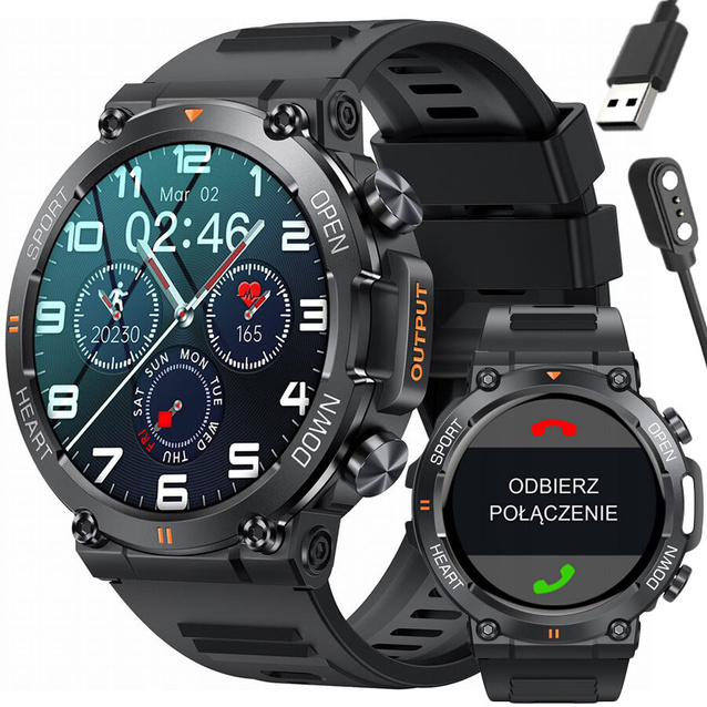 GRAVITY GT7-1 PRO MEN'S SMARTWATCH - CONNECTIONS, PULSOKSYMETER (sg018a)