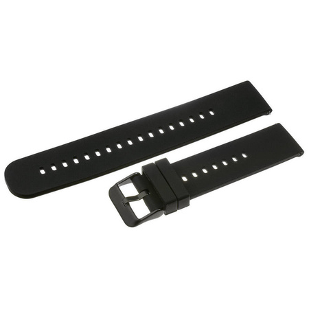 U27 rubber watch strap - black/black - 20mm