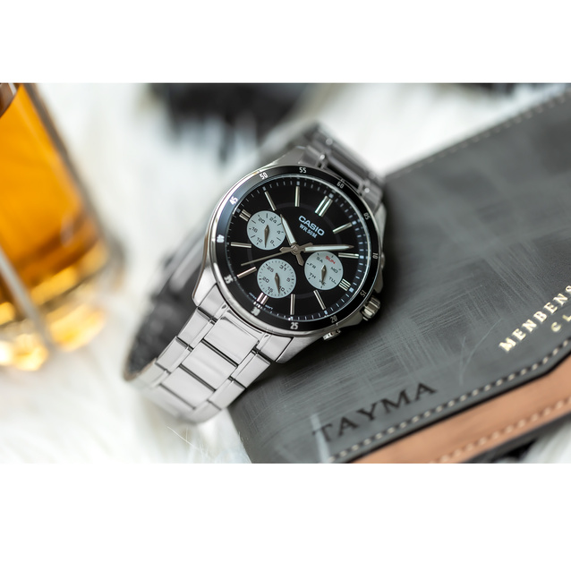 CASIO MEN'S WATCH MTP-1374D-1A3 (zd063i) + BOX