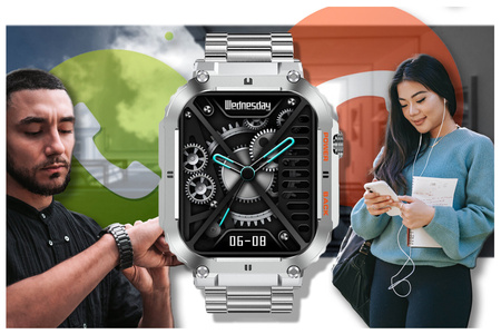 GRAVITY GT6-7 MEN'S SMARTWATCH - CALL MAKING, SNOW MONITOR (sg020g)