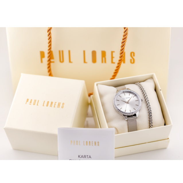 PAUL LORENS WOMEN'S PRESENT SET - Watch + bracelet (zg545f)