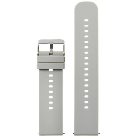 U27 rubber watch strap - light gray/silver - 20mm